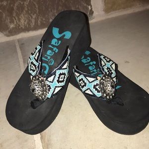 Safari Girl Rhinestone Flip Flop